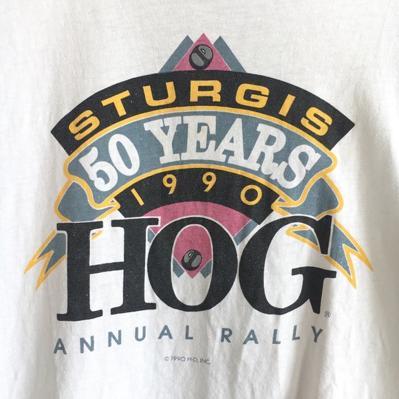 Vintage 1990 Sturgis Harley Tee - Picture 2 of 6